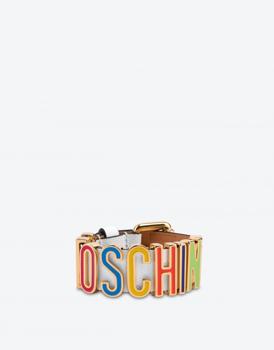 MULTICOLOR LETTERING CALFSKIN BRACELET - 1