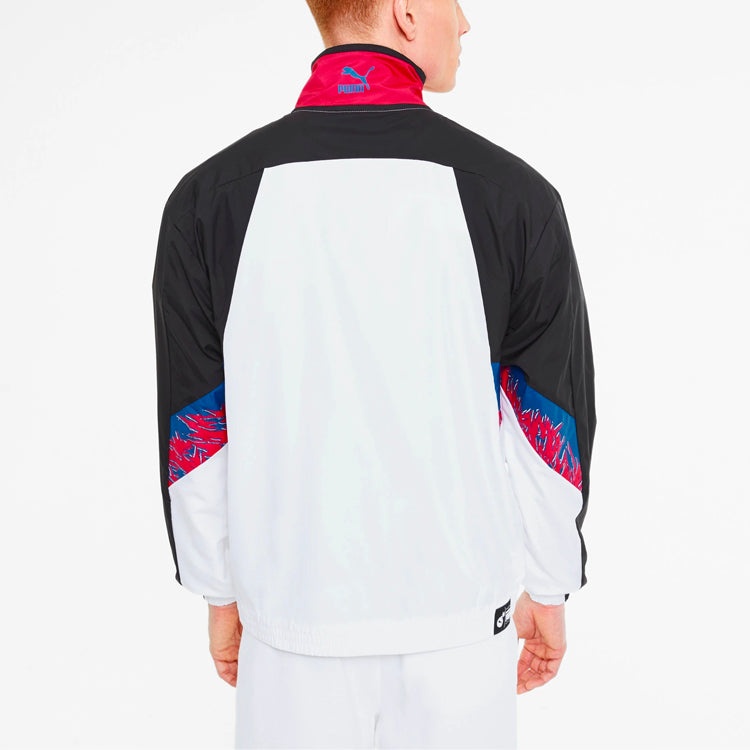 Puma x The Hundreds Track Jacket 'White Black Red' 596747-02 - 6