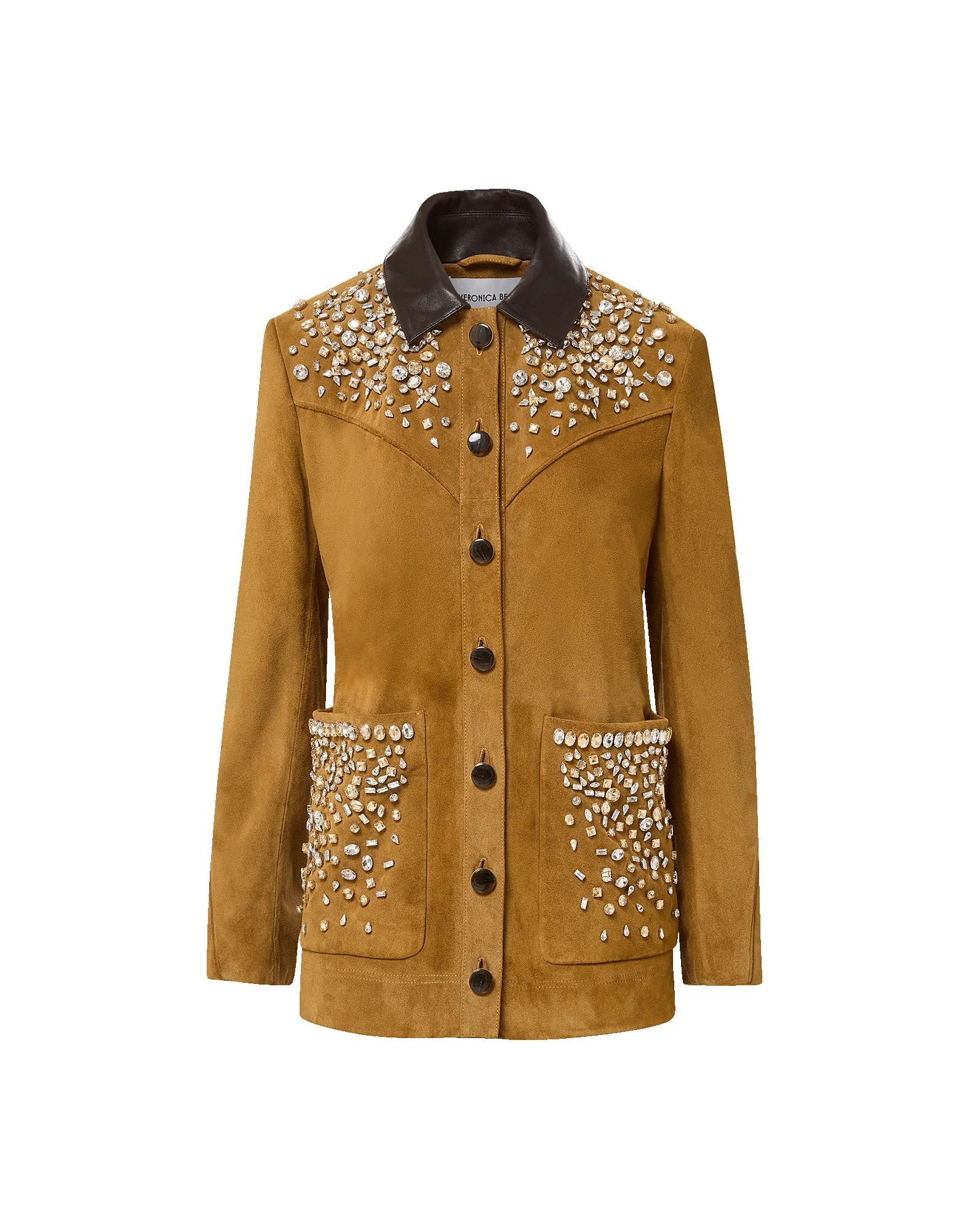 SHANNON SUEDE EMBELLISHED JACKET - 1
