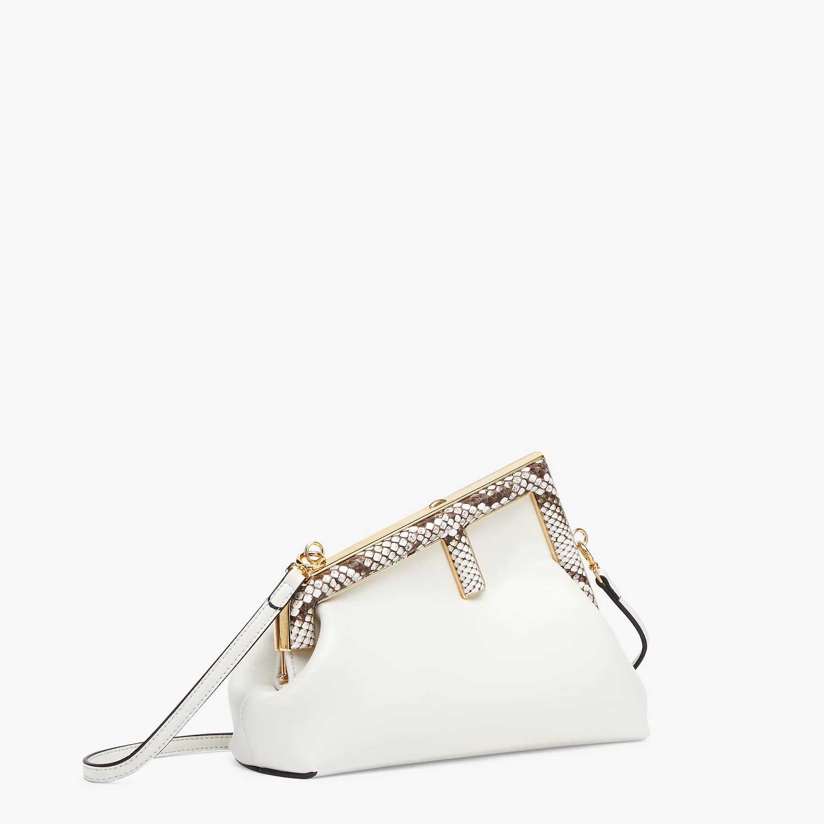 White leather bag with exotic details - 2