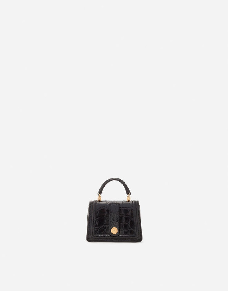 Devotion micro bag in crocodile flank leather 3