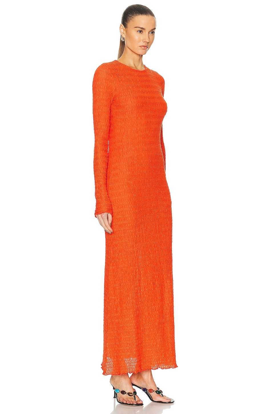 Lendi Open Back Textured Maxi Dress - 3