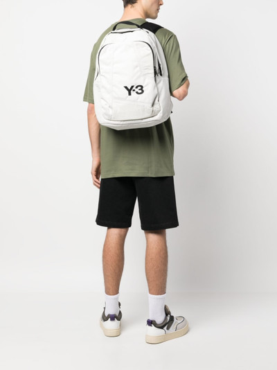 Y-3 logo-print zipped backpack outlook