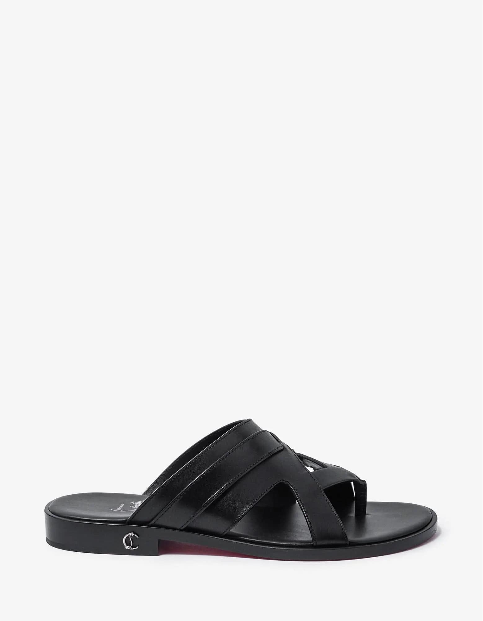 Christian Louboutin Sinouhe Black Leather Sandals - 2