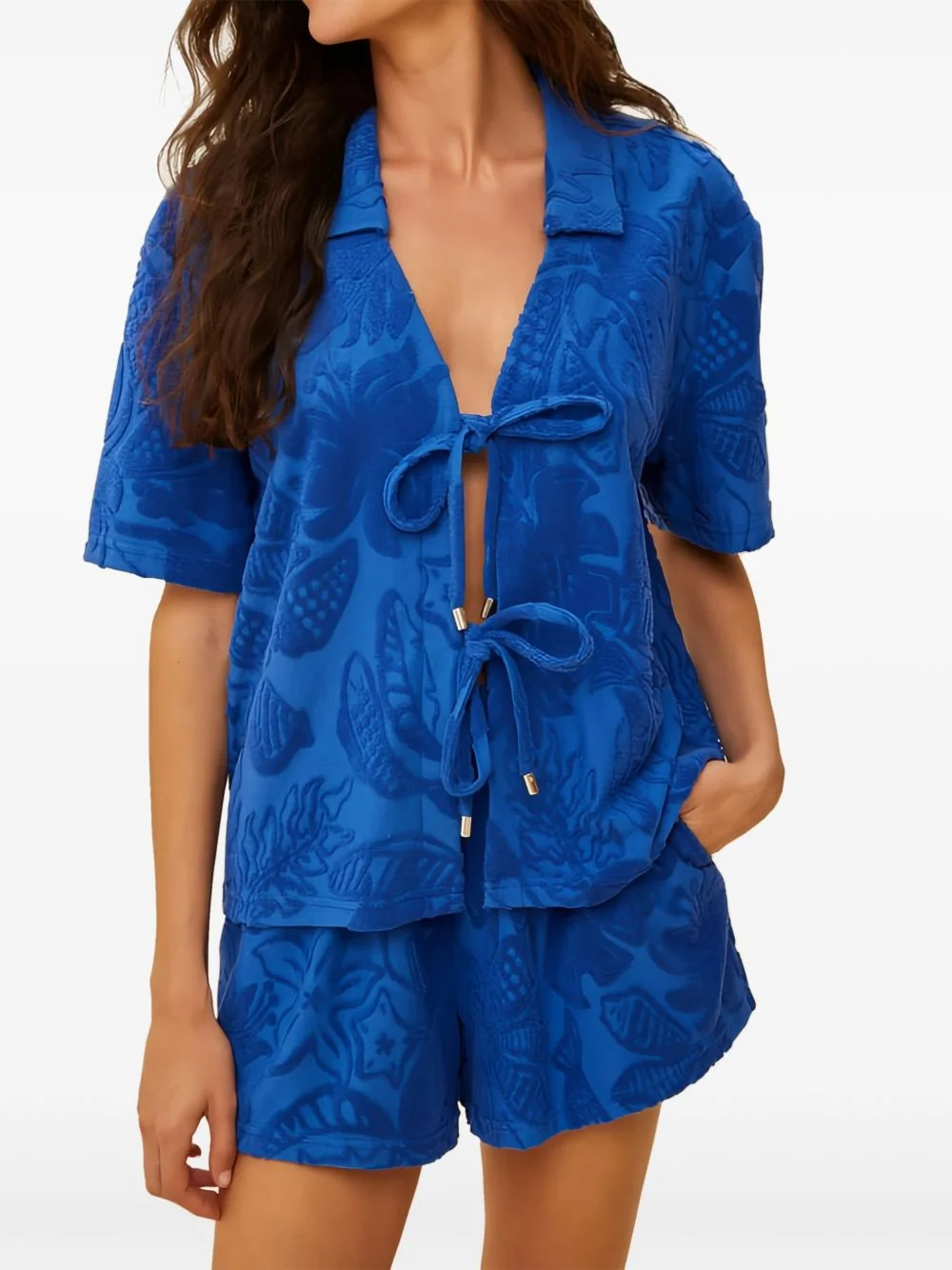 floral-pattern shorts - 1