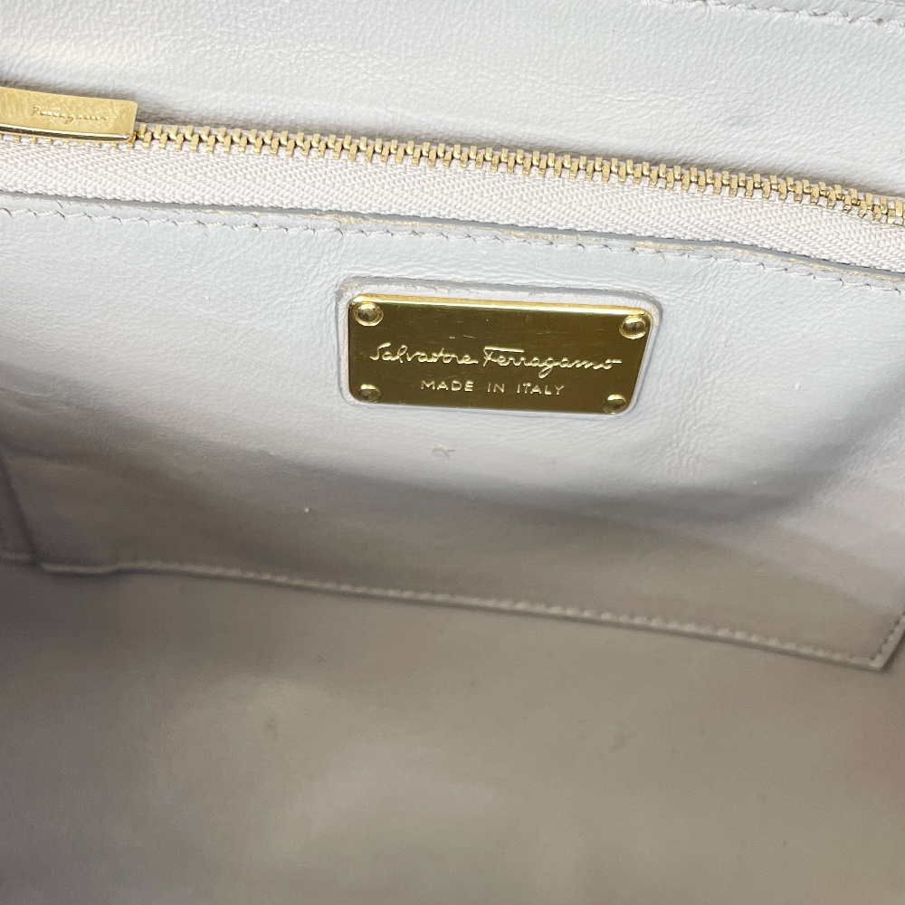 Ferragamo Grey Gancini Crossbody Bag - 9