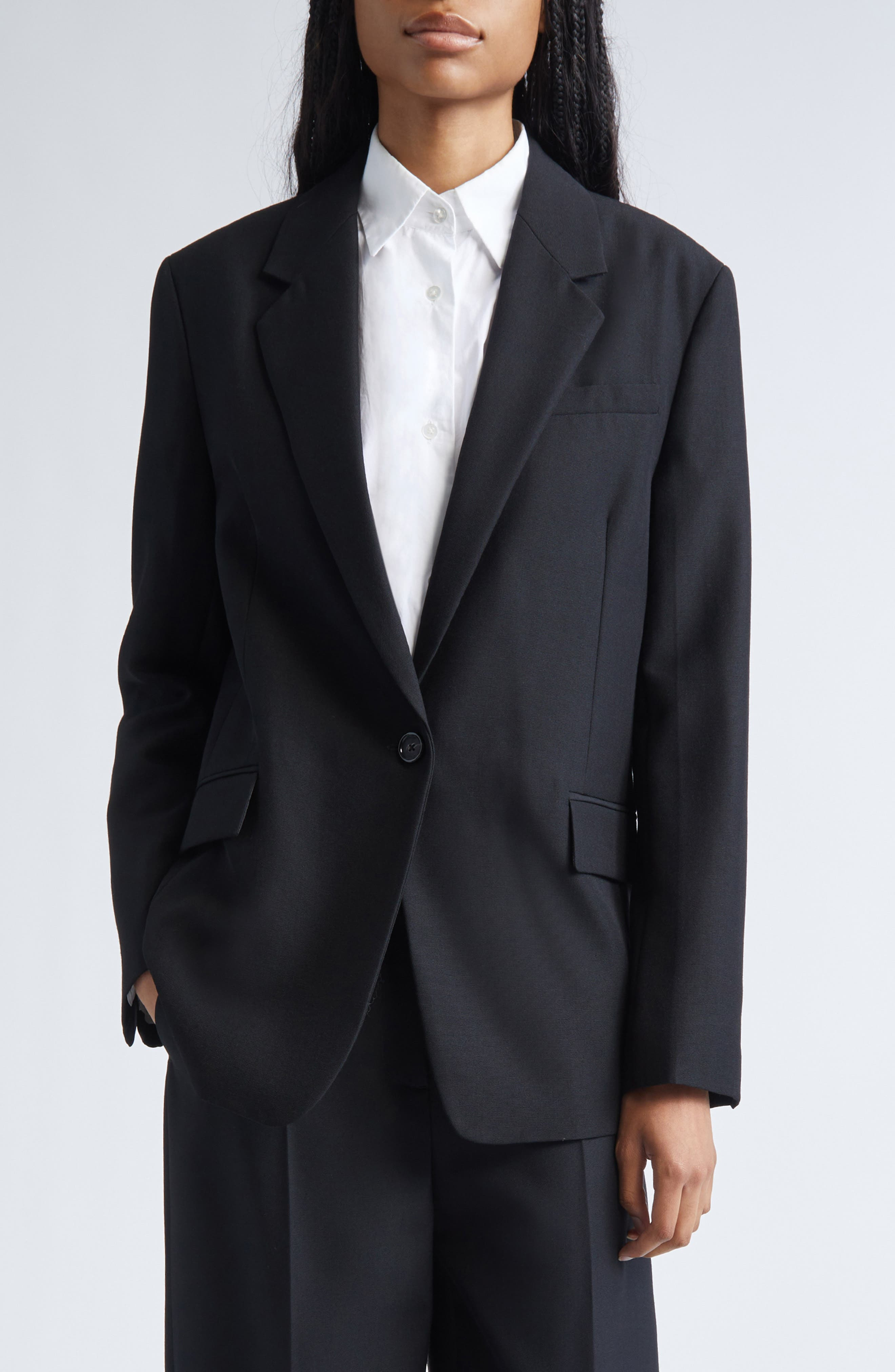 TOTEME Oversized Tailored Blazer in Black at Nordstrom - 1