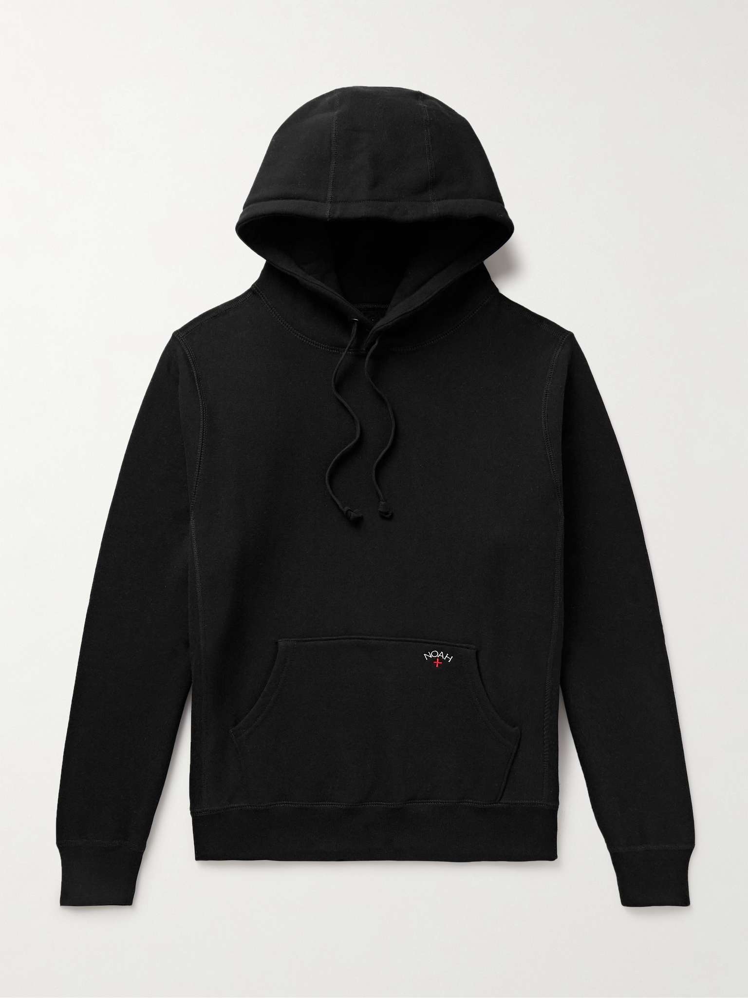 Logo-Embroidered Cotton-Jersey Hoodie - 1