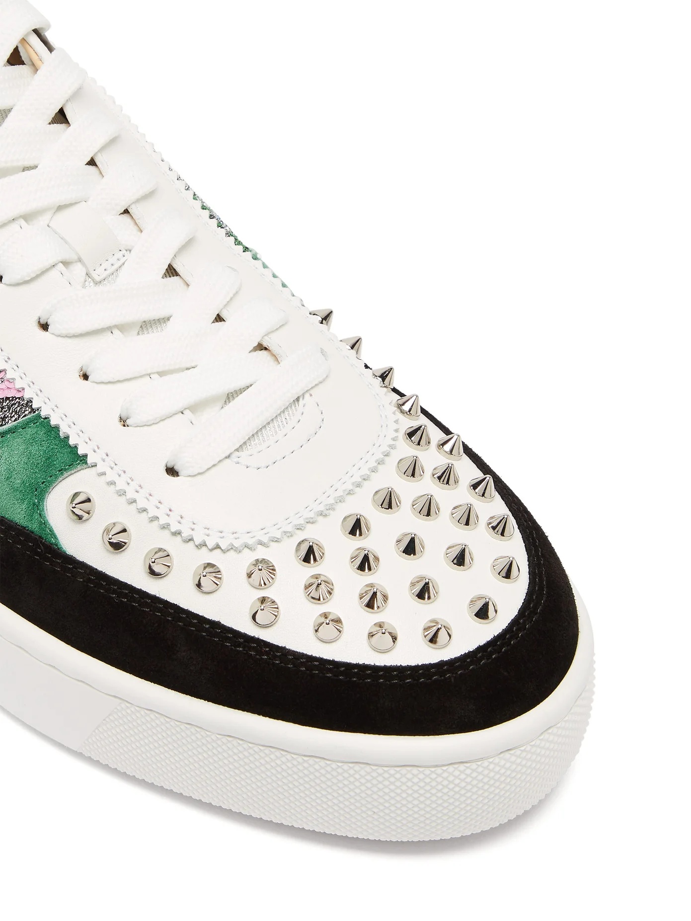 Happyrui Spikes sequinned leather trainers - 6