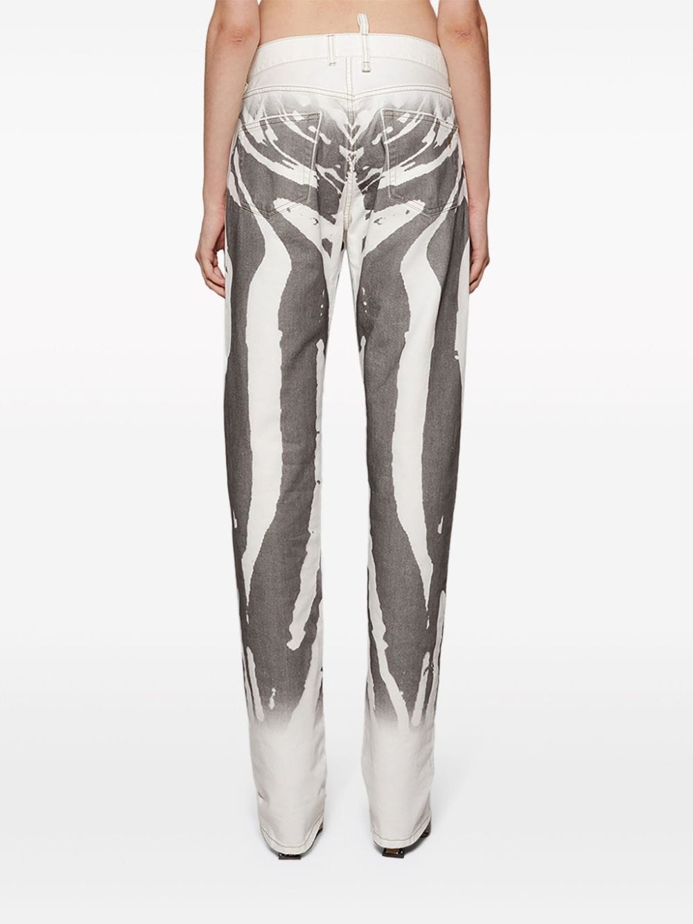 abstract-print jeans - 5
