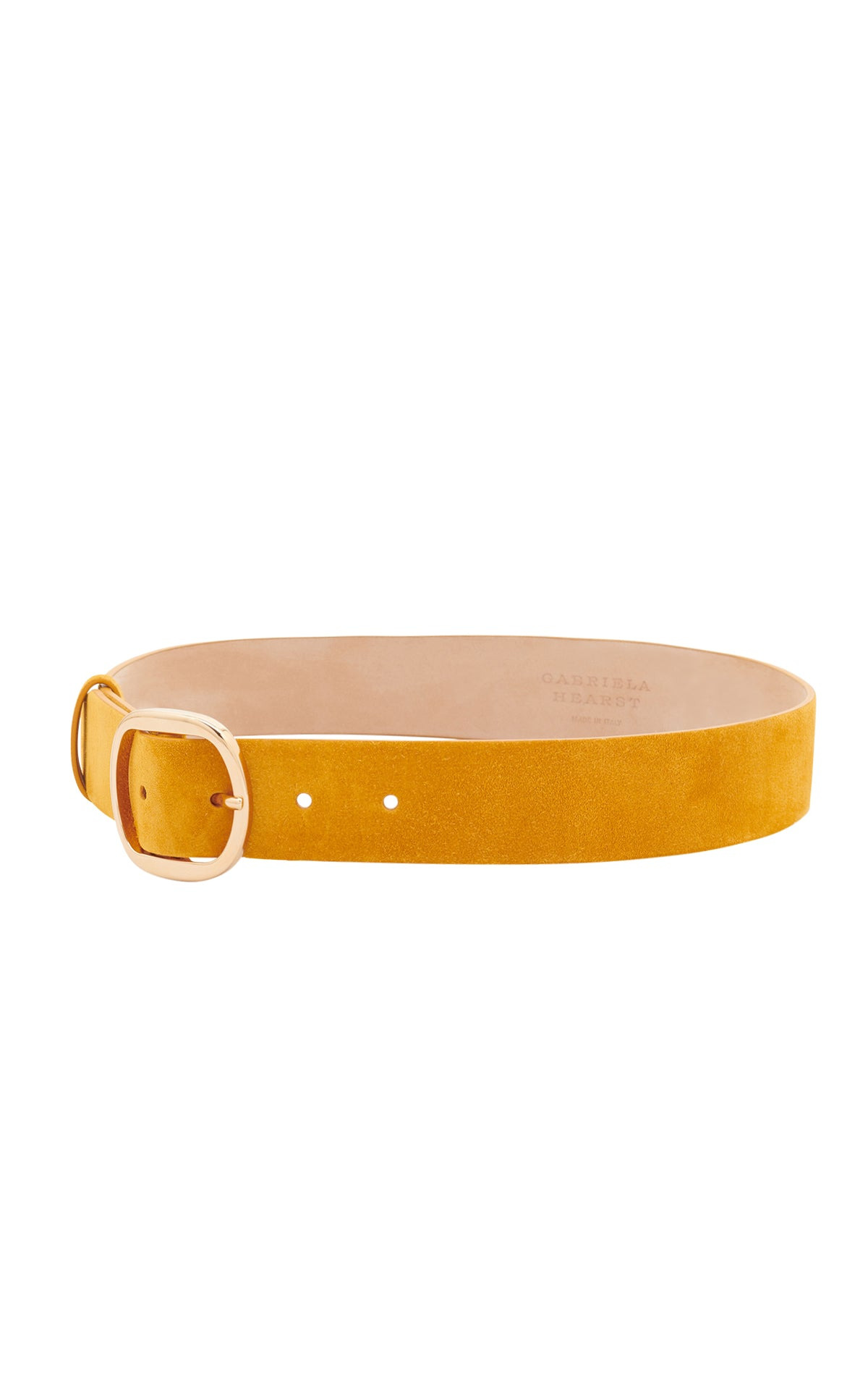 Elster Buckle Belt in Golden Birch Suede - 2