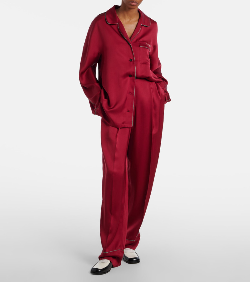 Givenchy Silk satin wide-leg pants outlook