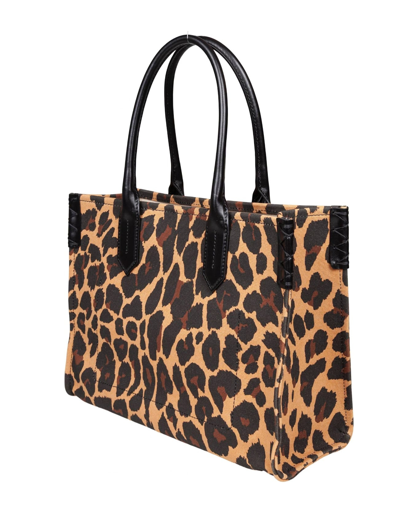 Balmain B-army 36 Canvas Tote Bag With Leopard Print - 3