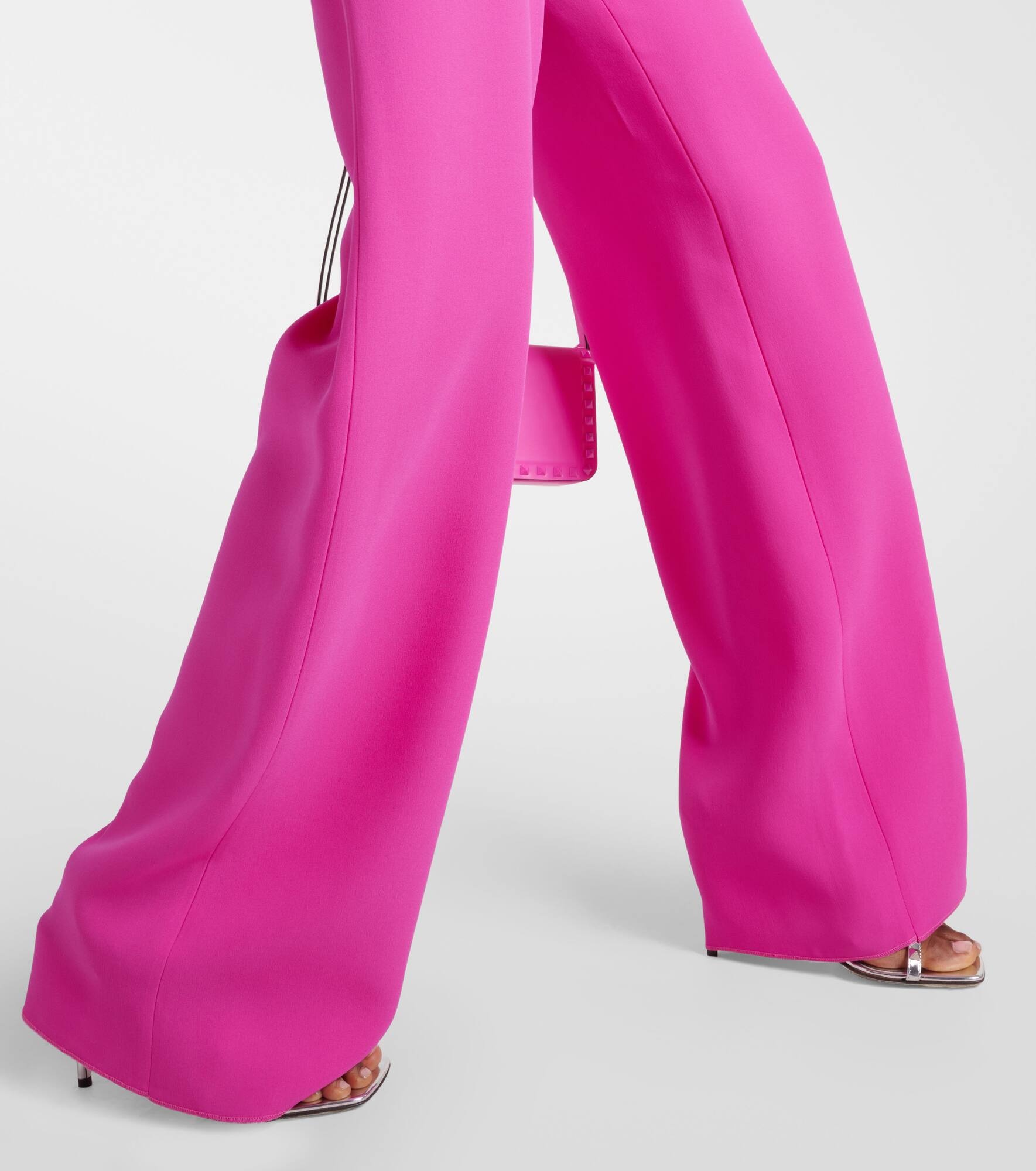 High-rise silk palazzo pants - 5