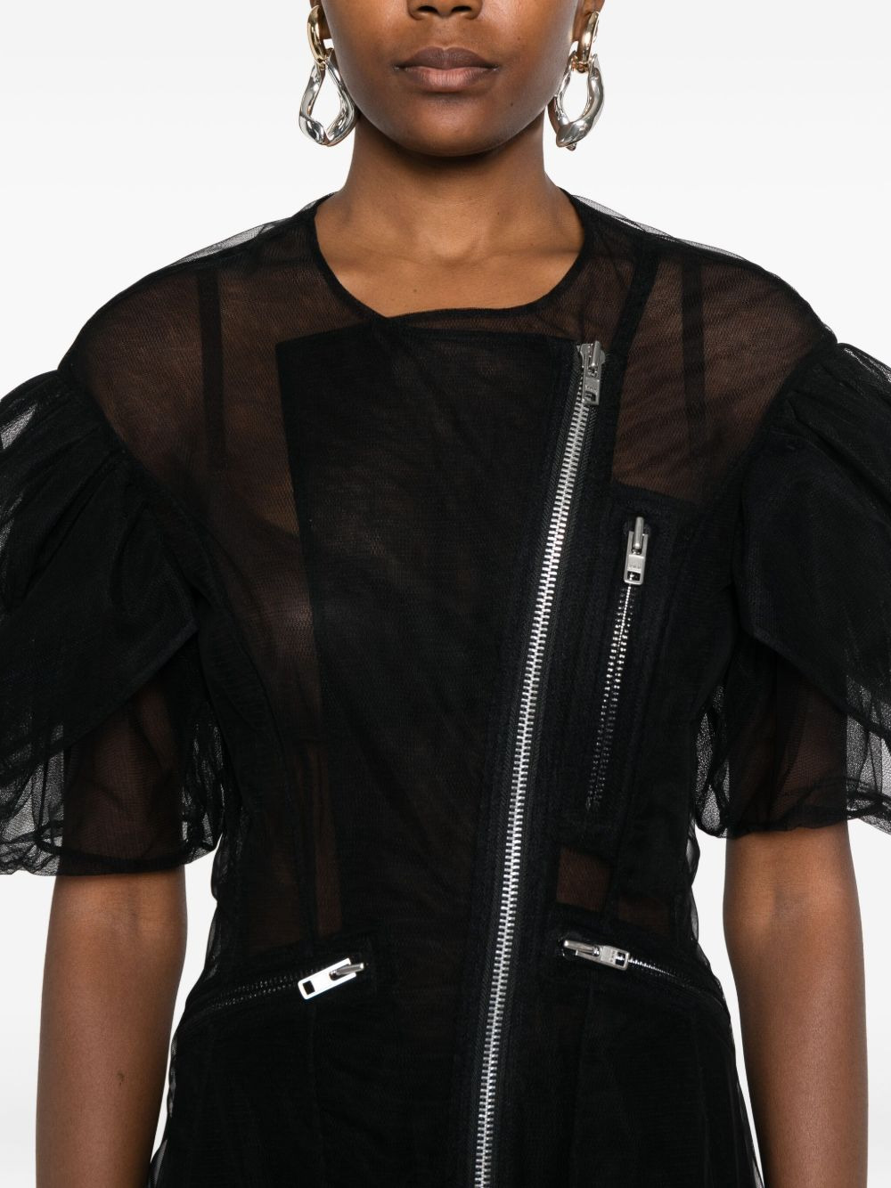 semi-sheer dress - 5