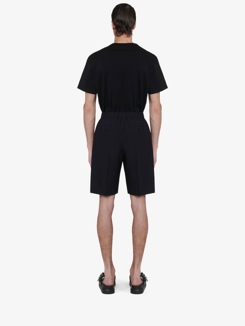 Men's Pressed Flower Skull T-shirt in Black - 5