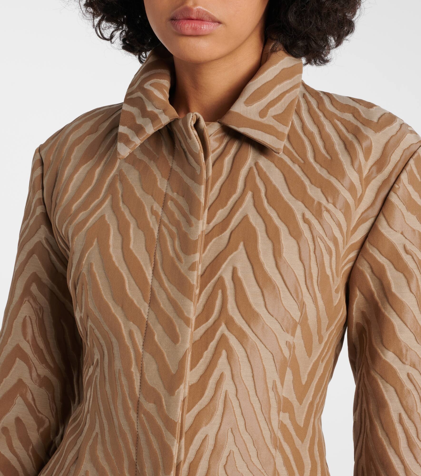 Mira cotton-blend jacquard coat - 4