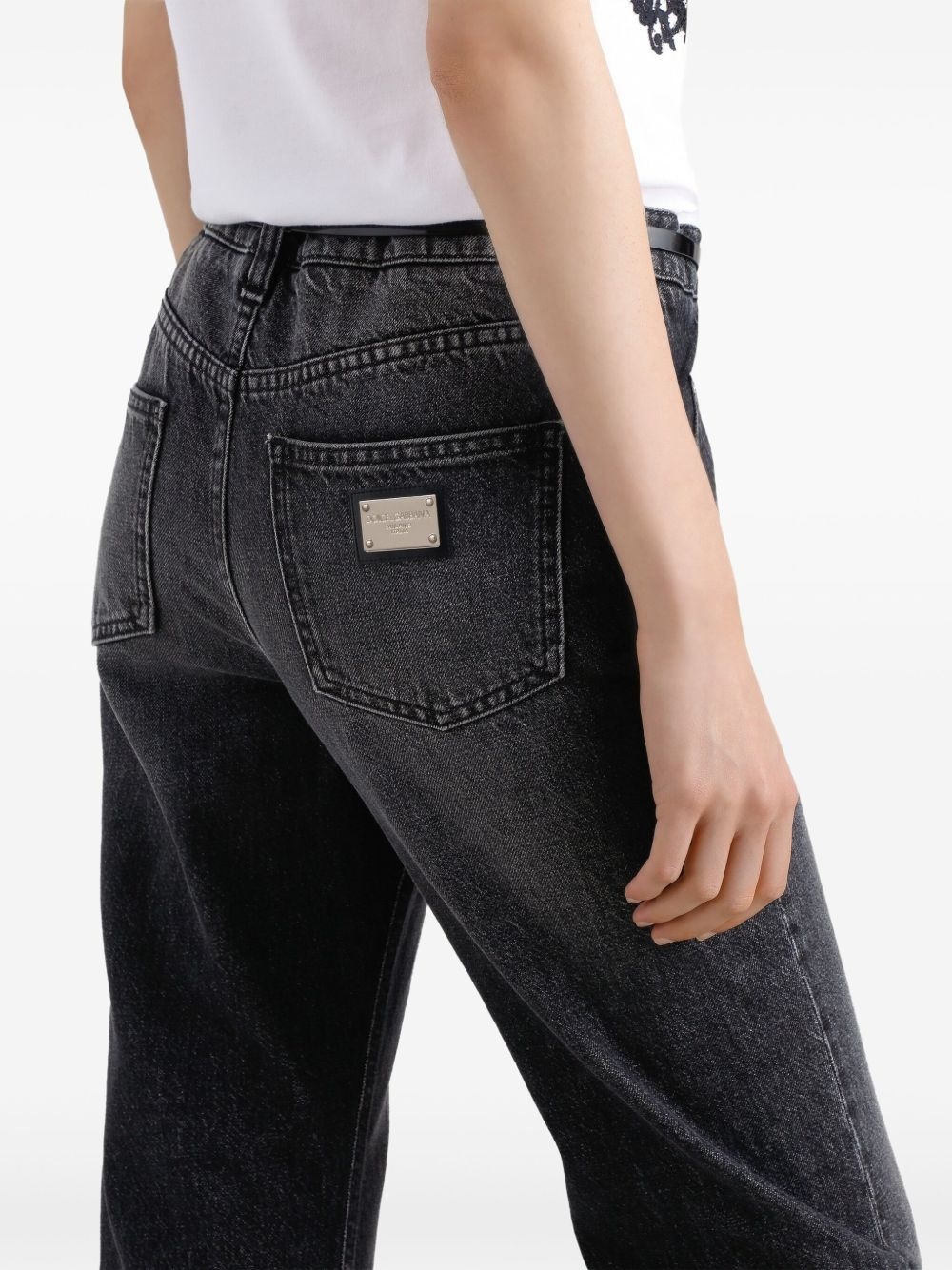 logo-plaque jeans - 5