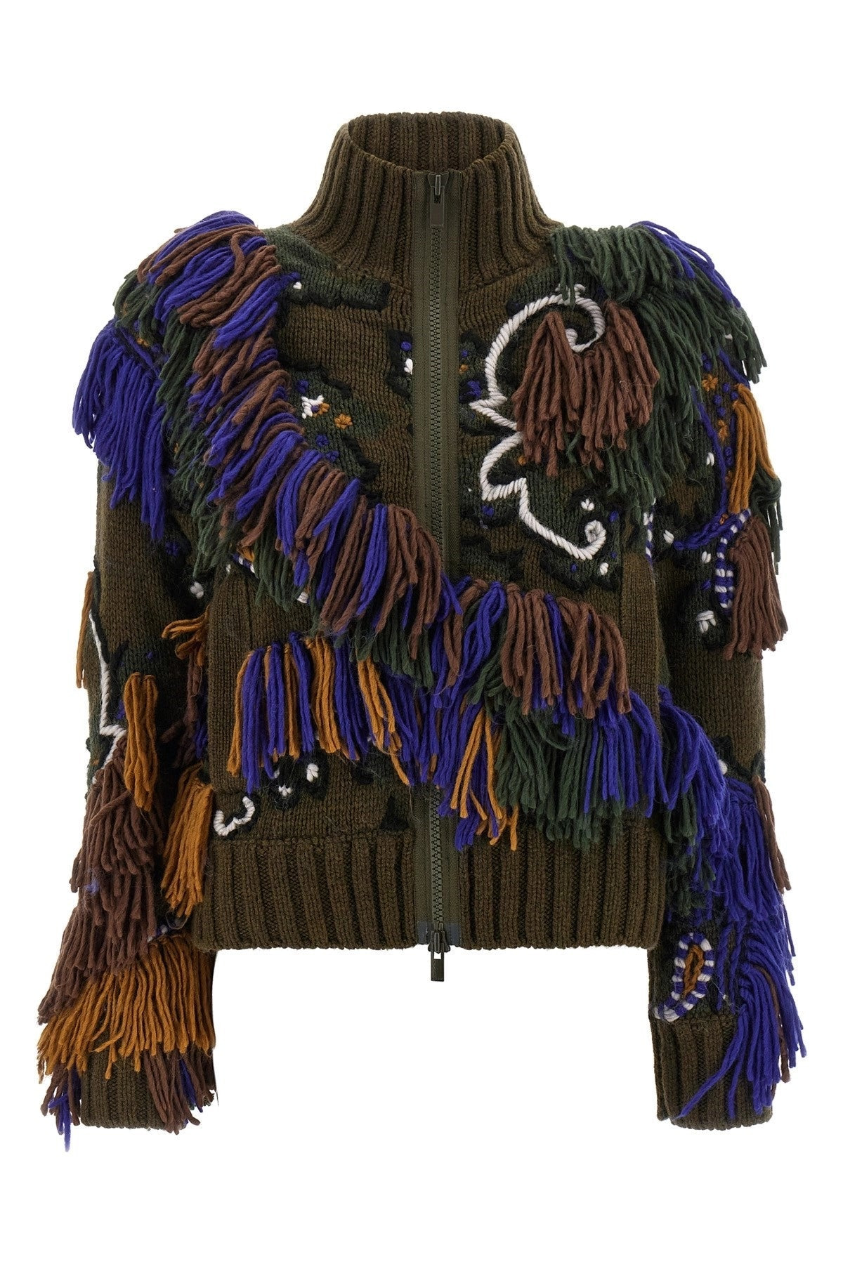 Sacai Women Paisley Jacquard Cardigan - 1