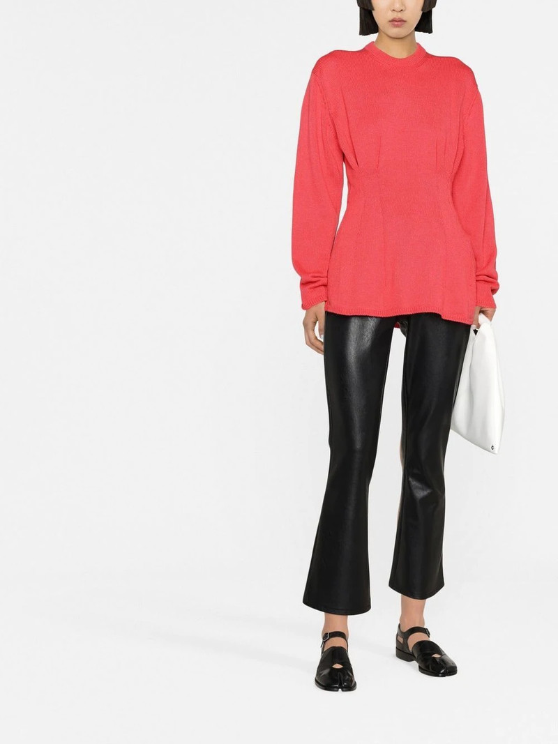 Comme Des Garçons peplum-hem crew neck jumper outlook