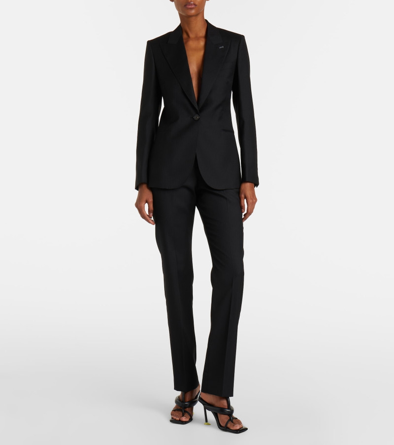 Givenchy Chalk stripe wool slim pants outlook