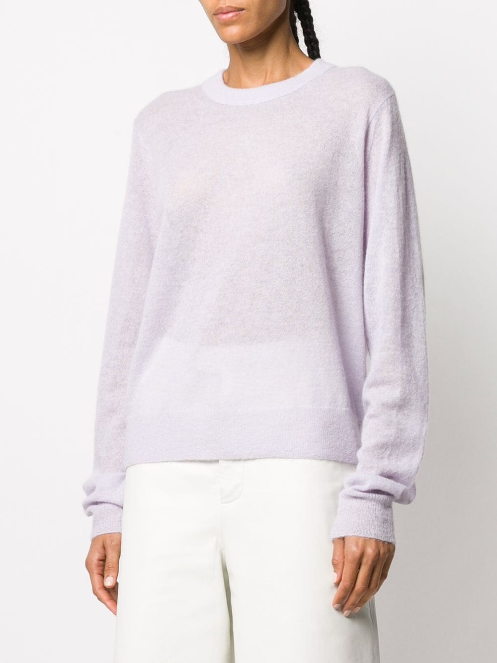 logo intarsia rib-trimmed jumper - 4