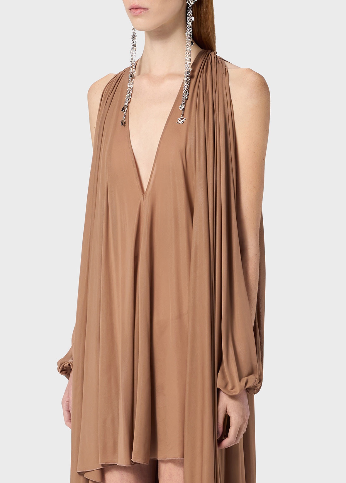ASYMMETRIC DRESS IN GEORGETTE - 5