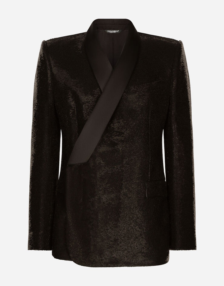 Sequined double-breasted Sicilia-fit tuxedo jacket - 1
