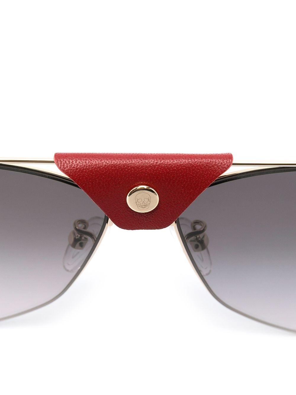 snap-detail leather sunglasses - 3