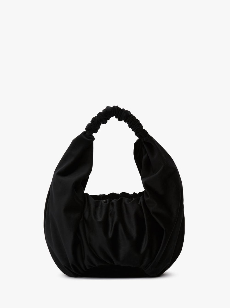 RUFFLE SHOPPER - VELVET SHOULDER BAG 4