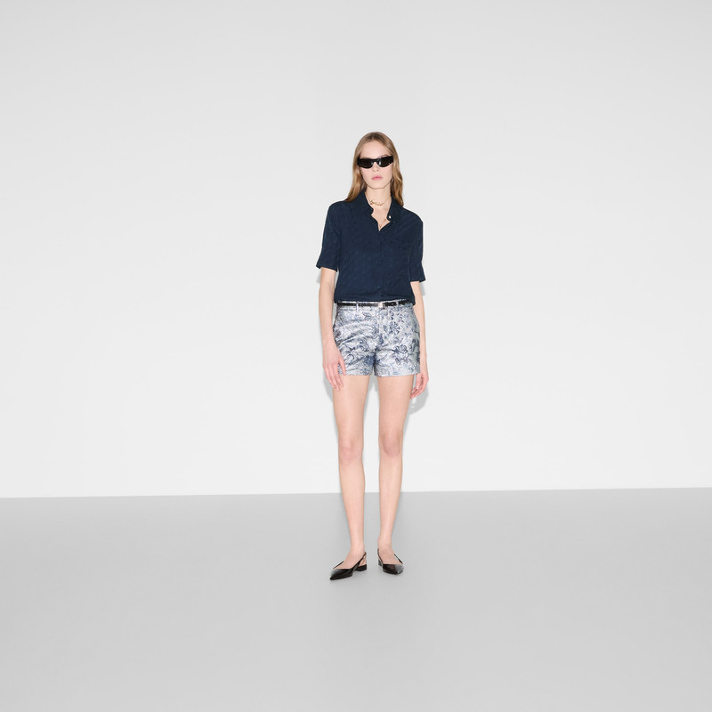 GUCCI GG and chain silk jacquard shirt outlook
