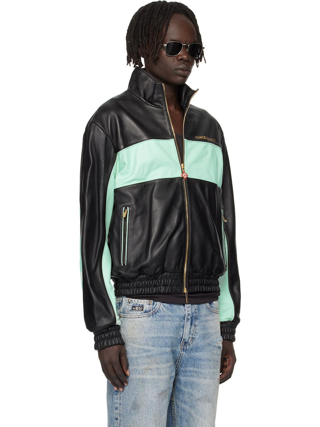 Black Track Leather Jacket - 2