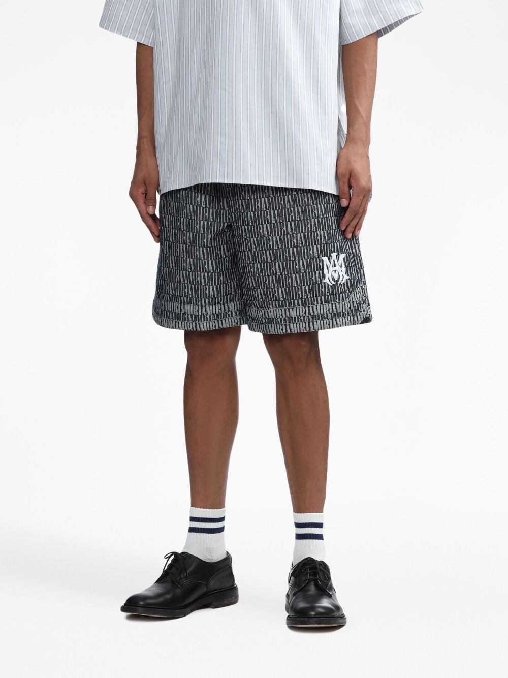 logo-patch cotton shorts - 3