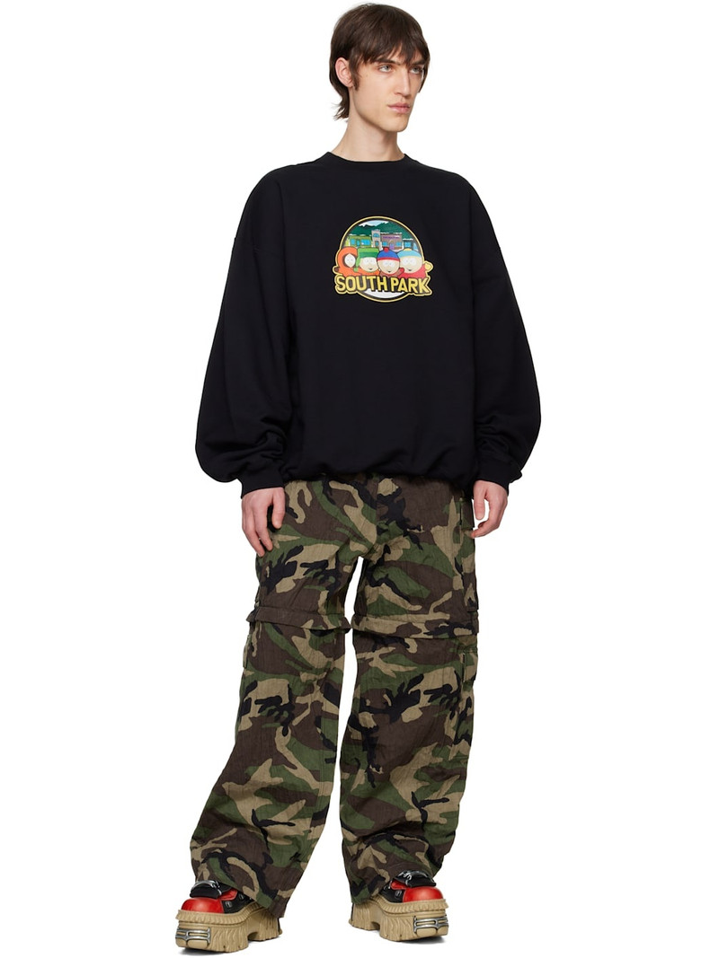 VETEMENTS Black Runway 'South Park' Oversized Sweatshirt outlook