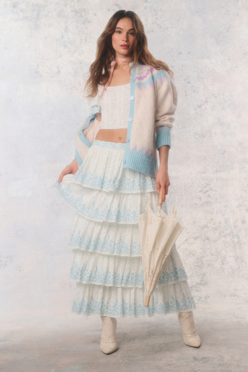 Re-Edition Julieta Cotton Tiered Maxi Skirt 3