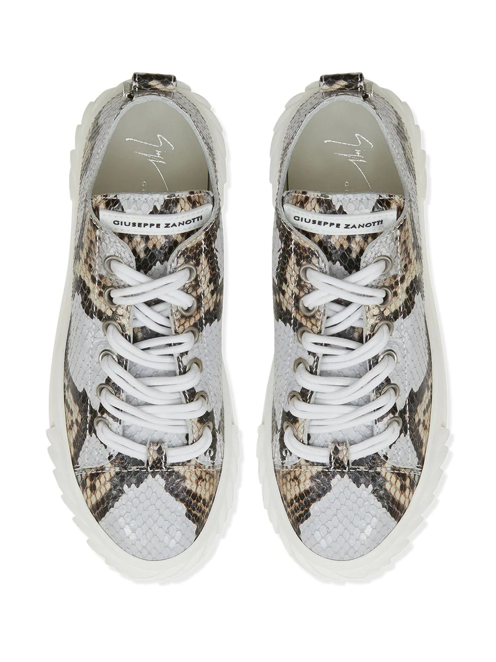 snake-print sneakers - 4