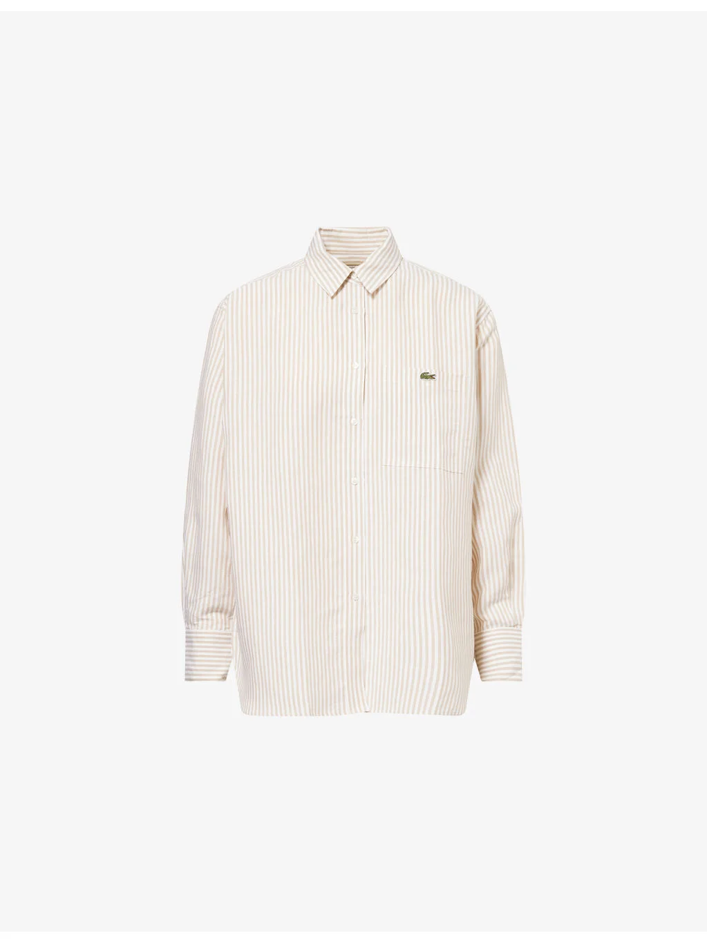 Logo-Embroidered Striped Cotton Poplin Shirt - 1