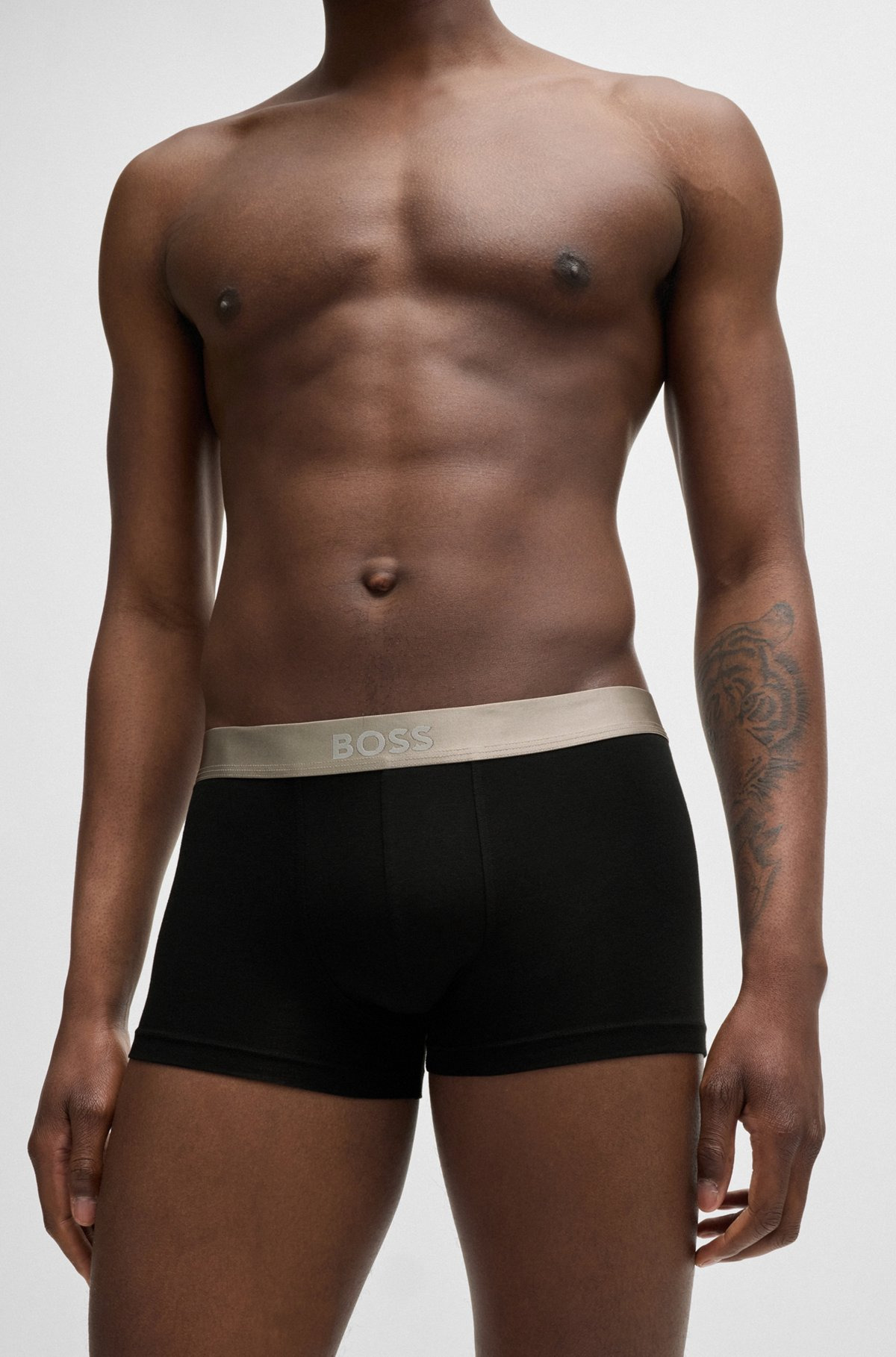 THREE-PACK OF TRUNKS WITH LOGO WAISTBANDS - 4