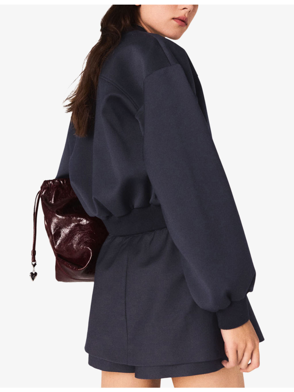 Cropped Woven Bomber Jacket - 5