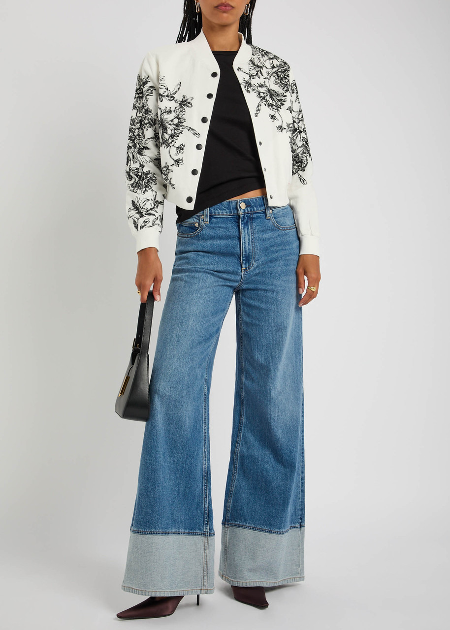 Alice + Olivia Keri Embroidered Cotton-blend Bomber Jacket - 4