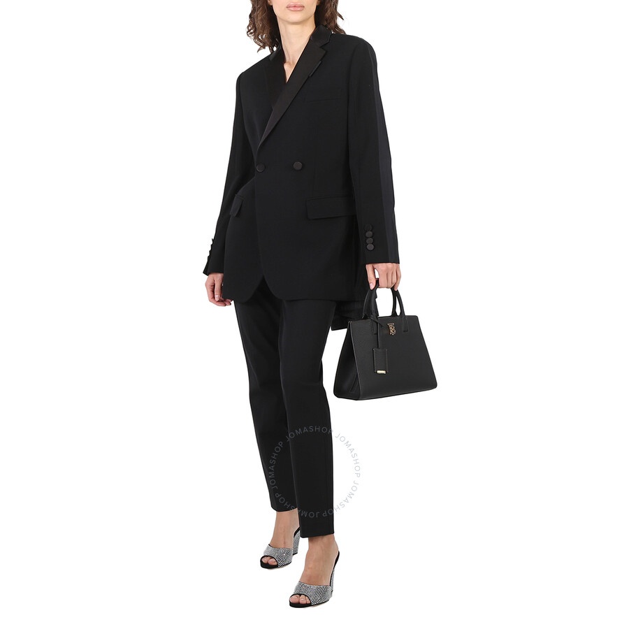Burberry Black Frances TB Plaque Tote Bag - 2