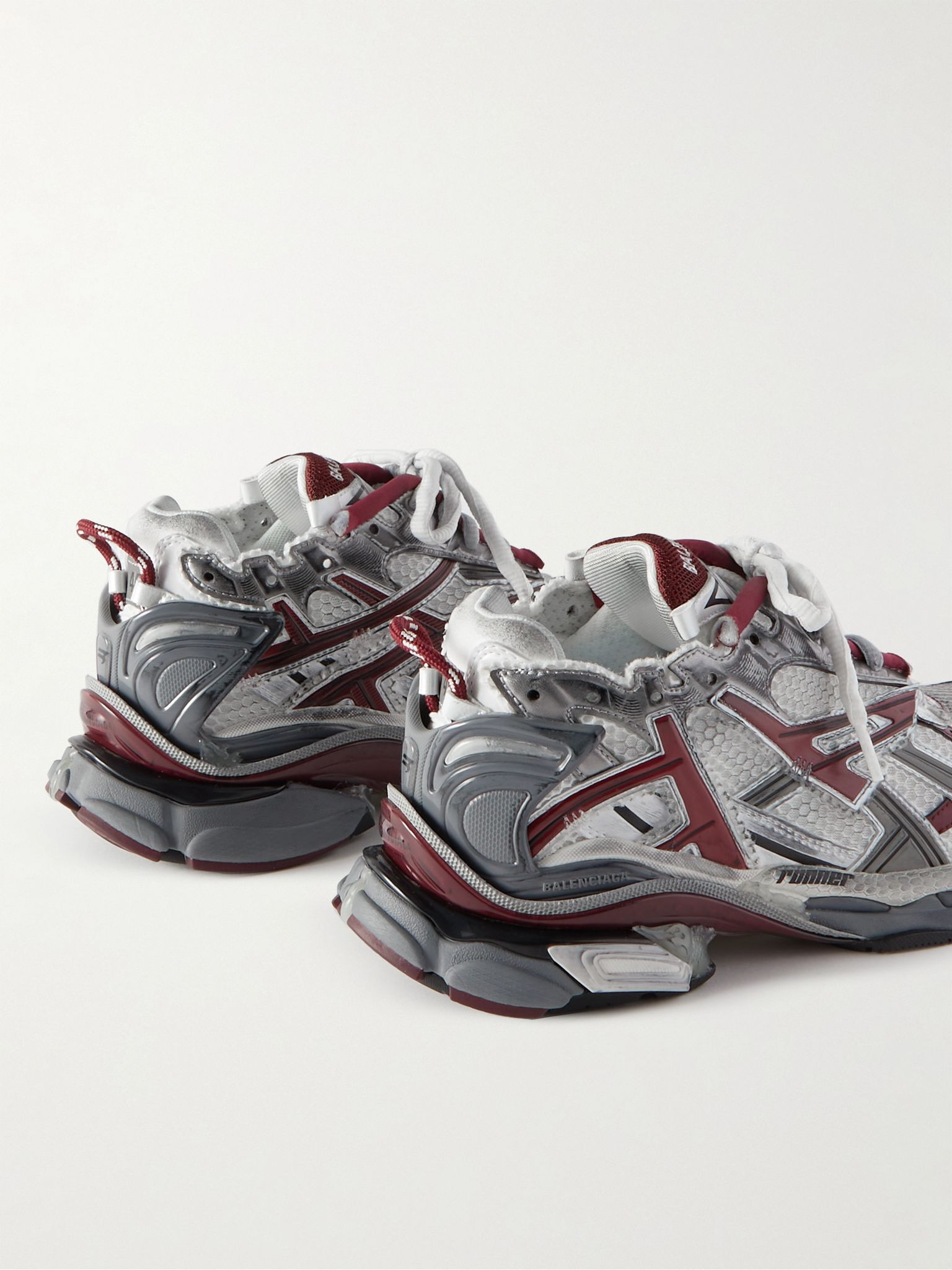 Runner Nylon, Mesh and Rubber Sneakers Gray - 5
