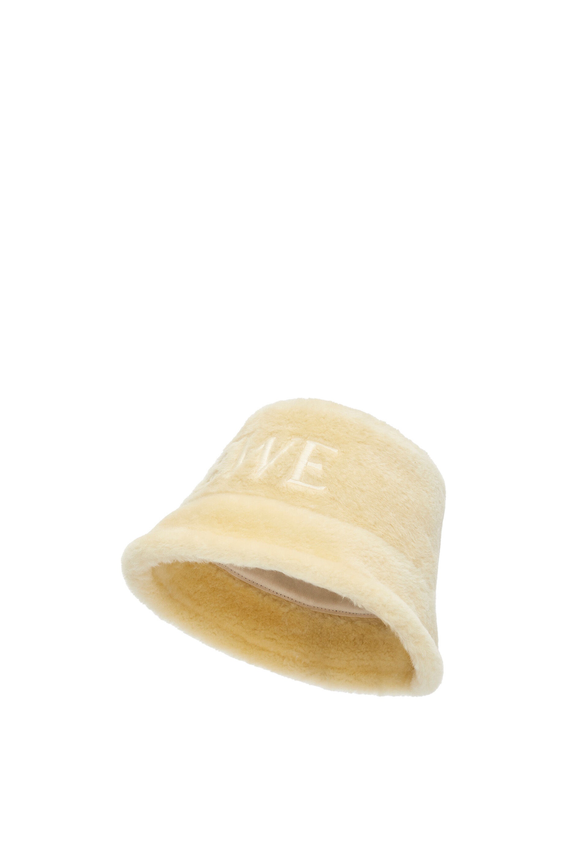 Loewe bucket hat in shearling - 1