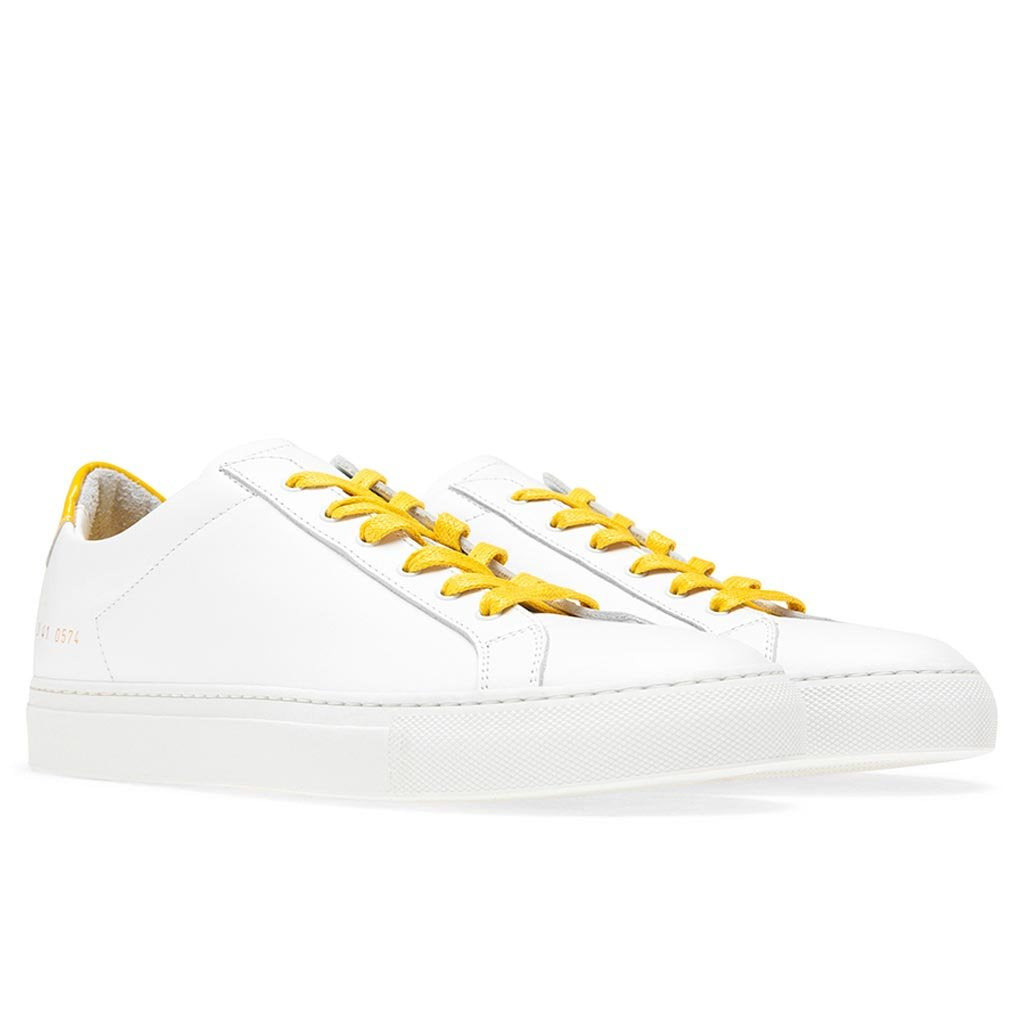 COMMON PROJECTS RETRO LOW GLOSSY - WHITE/YELLOW - 2
