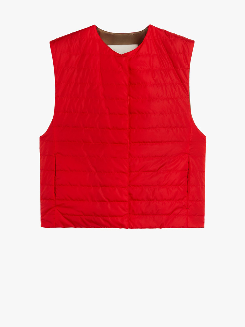 ISABEL RED NYLON LINER VEST | LQV-007 1