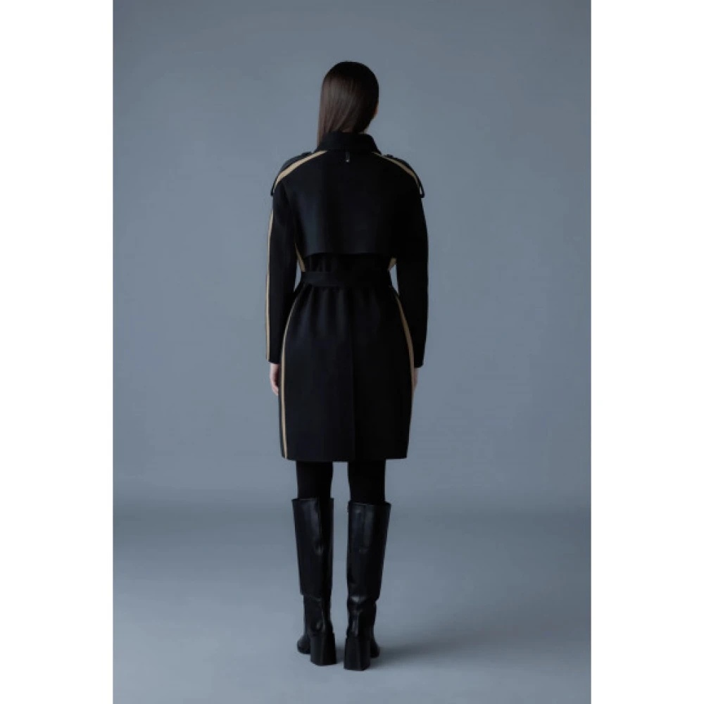 【Mackage】ALIZA ダブルフェイス ストライプトレンチコート MACKAGE ALIZA DOUBLE-FACE WOOL STRIPE TRENCH COAT | miinto