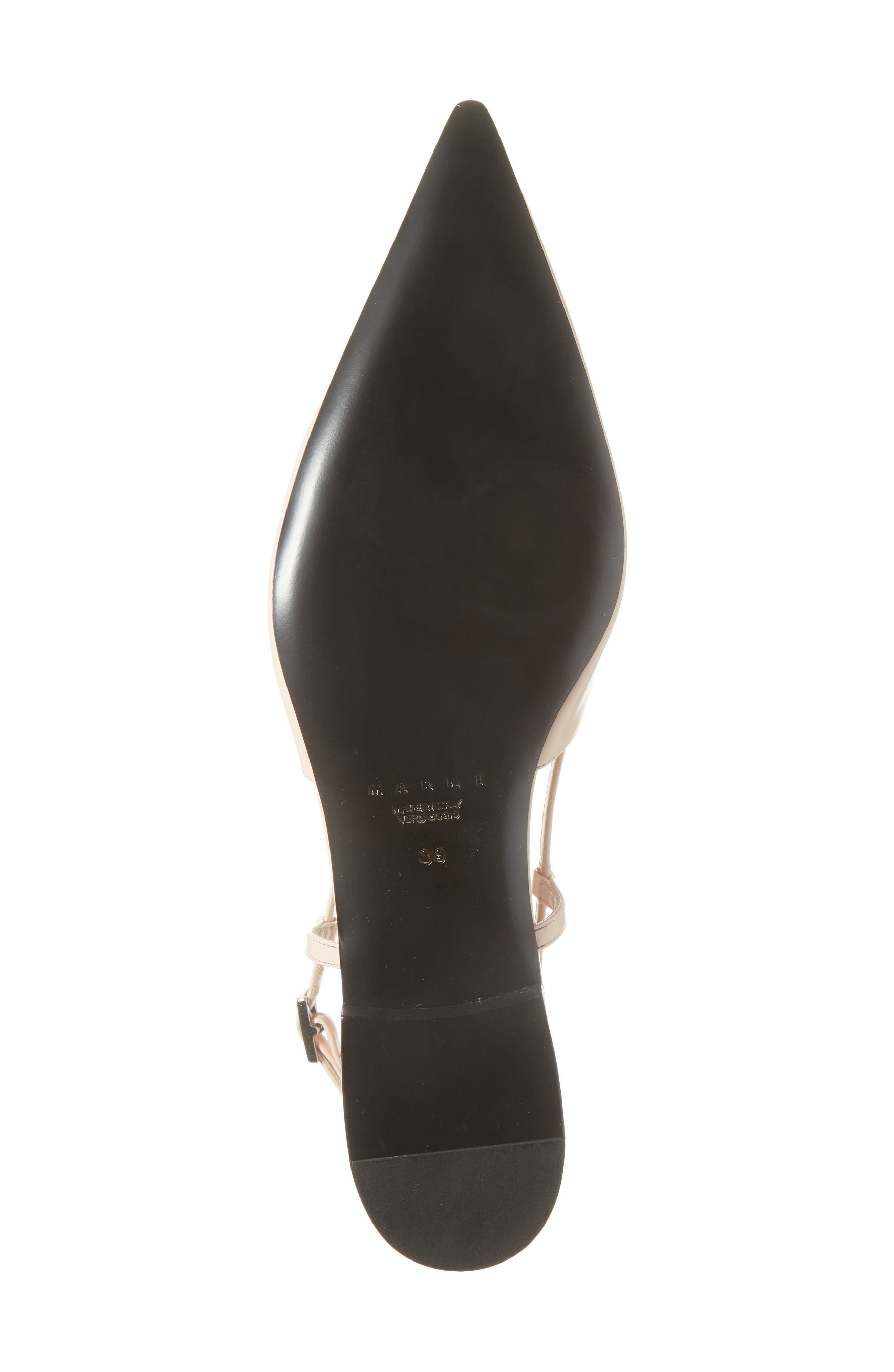 Marni Trunkaroo Pointed Toe Slingback Flat in Rose at Nordstrom - 6