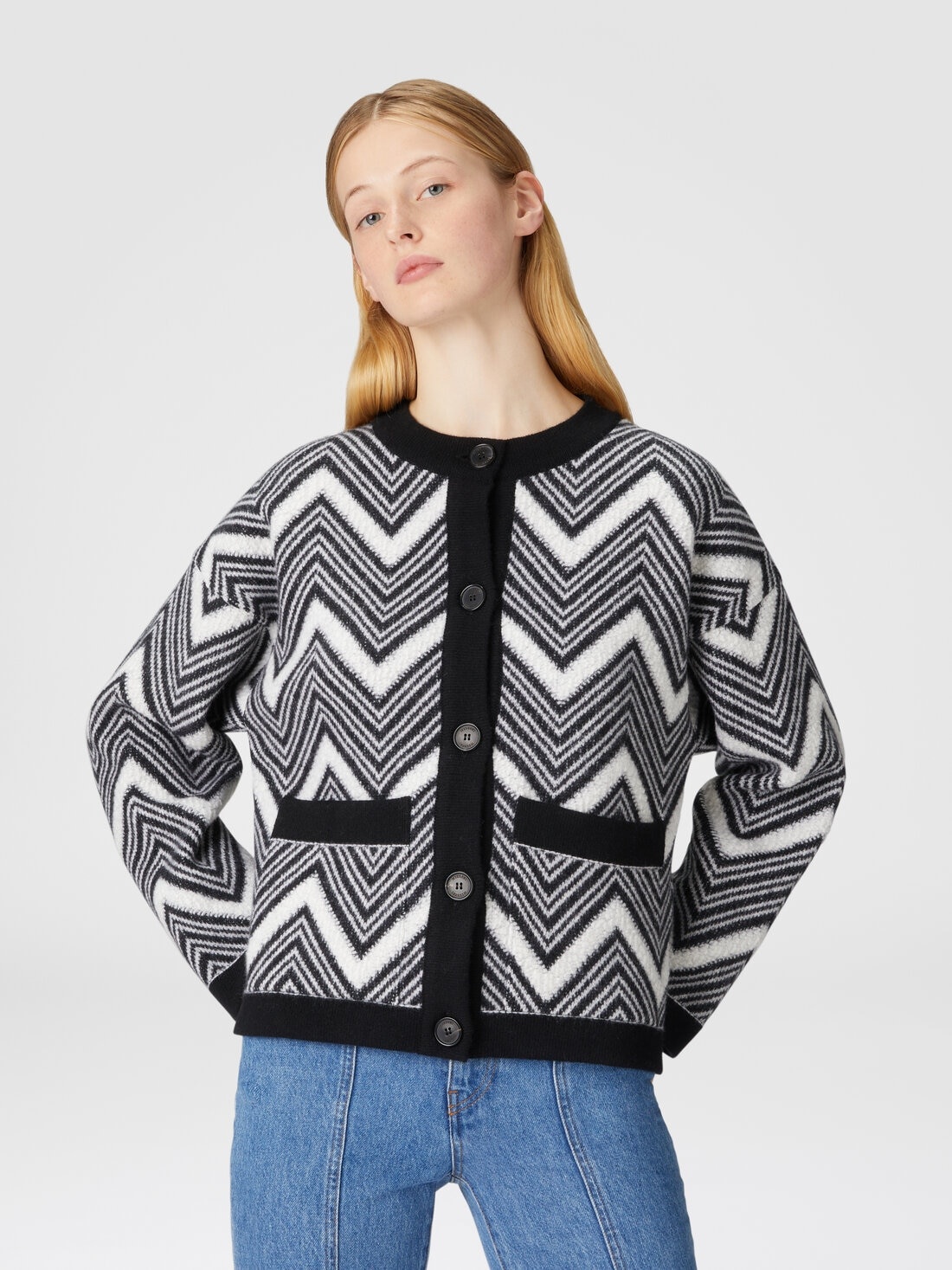 Chevron wool jacket - 4