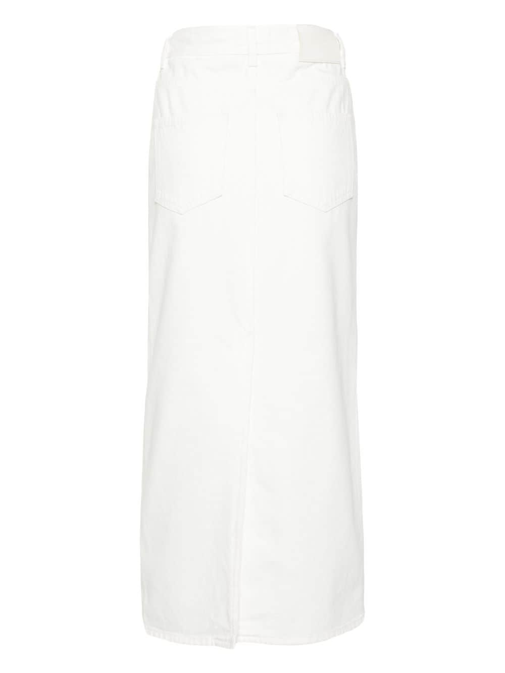 straight denim midi skirt - 2