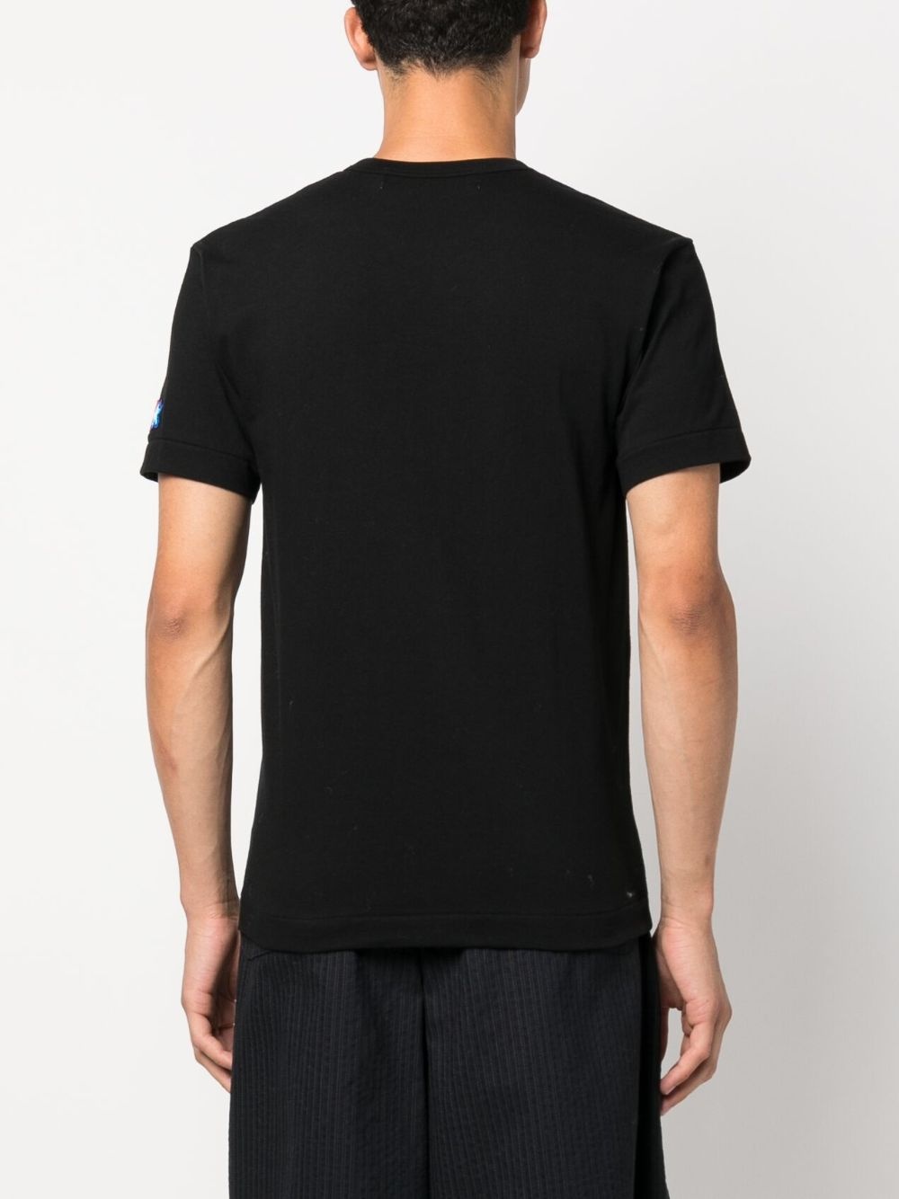 logo-patch cotton T-shirt - 4